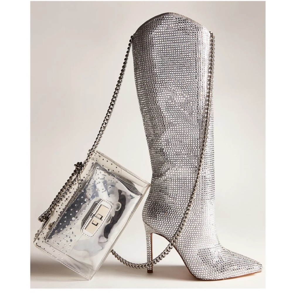 Steve Madden Violetta Rhinestone Boots - Picture 3 of 8